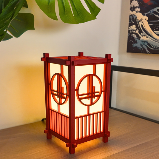 Japanese Shoji Style Lantern - Style 05 - Exquisite Japanese Decor for Home and Room | Unique Desk Lamp and Table Lamp Design | Mini Japanese Lantern Transforms Any Space