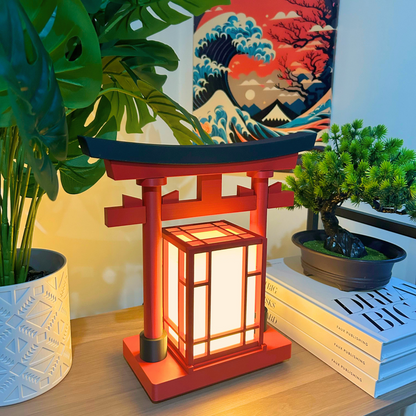 Japanese Torii Gate Lantern 2.0 XL - Exquisite Japanese Decor for Home and Room | Unique Desk Lamp and Table Lamp Design | Mini Japanese Lantern Transforms Any Space