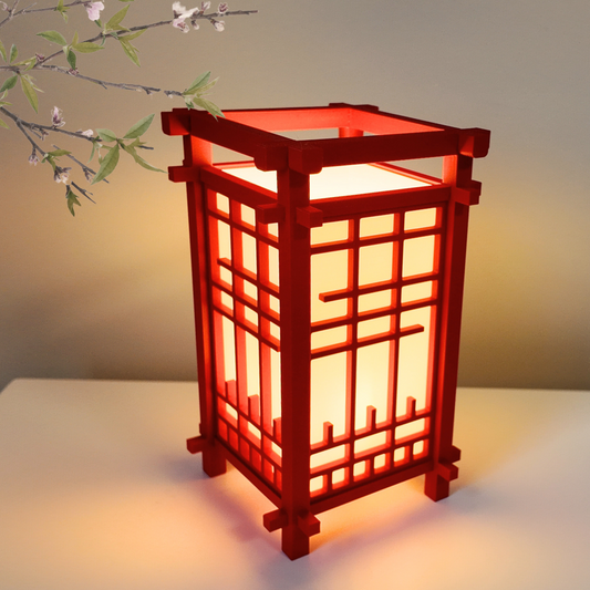 Japanese Shoji Style Lantern - Exquisite Japanese Decor for Home and Room | Unique Desk Lamp and Table Lamp Design | Mini Japanese Lantern Transforms Any Space