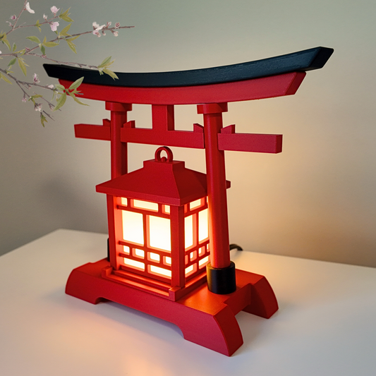 Japanese Torii Gate Lantern - Exquisite Japanese Decor for Home and Room | Unique Desk Lamp and Table Lamp Design | Mini Japanese Lantern Transforms Any Space