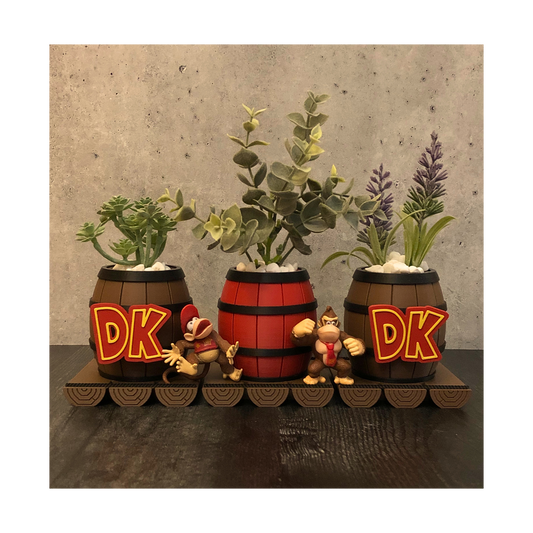 3D-Printed Donkey Kong Succulent Planters Set