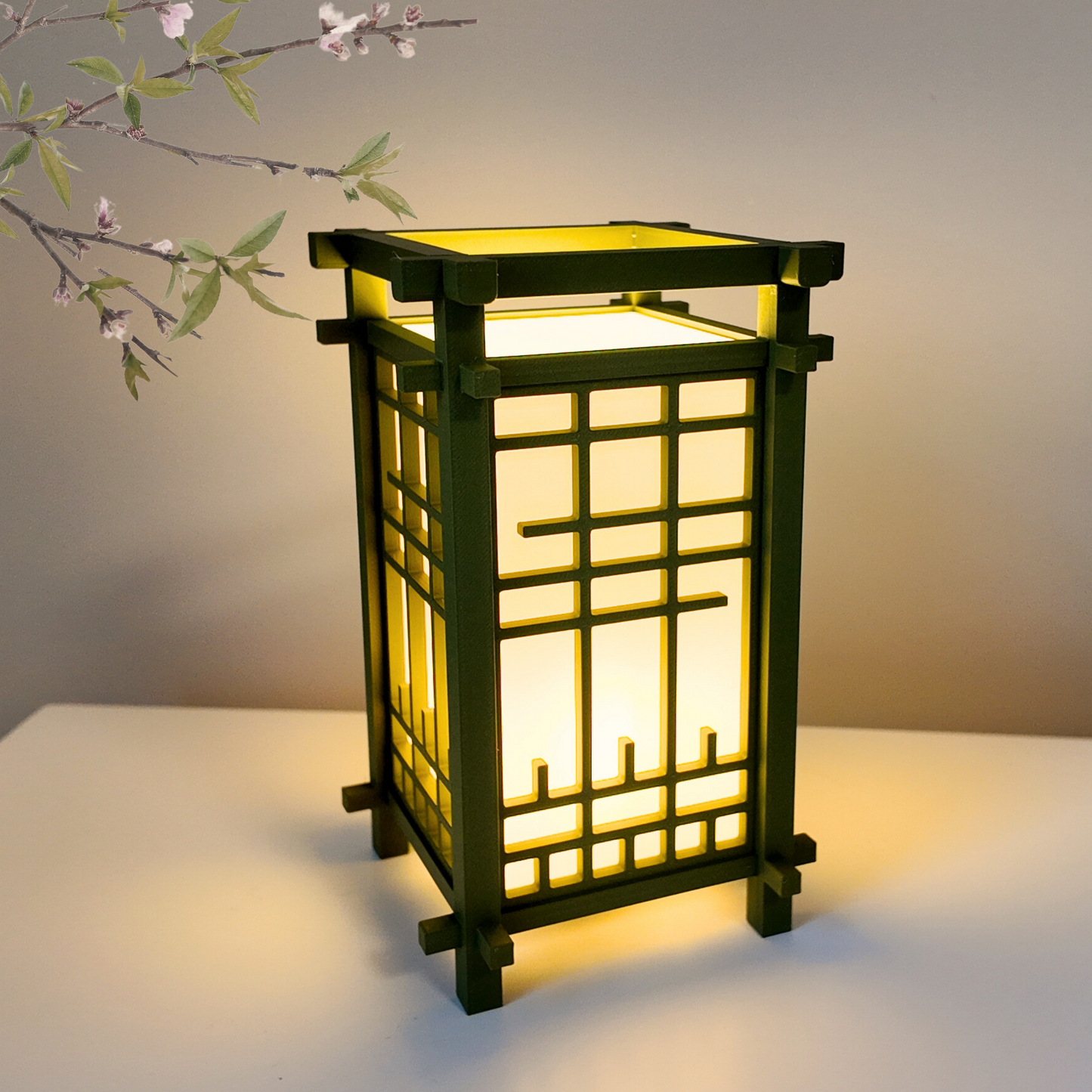 Japanese Shoji Style Lantern - Exquisite Japanese Decor for Home and Room | Unique Desk Lamp and Table Lamp Design | Mini Japanese Lantern Transforms Any Space