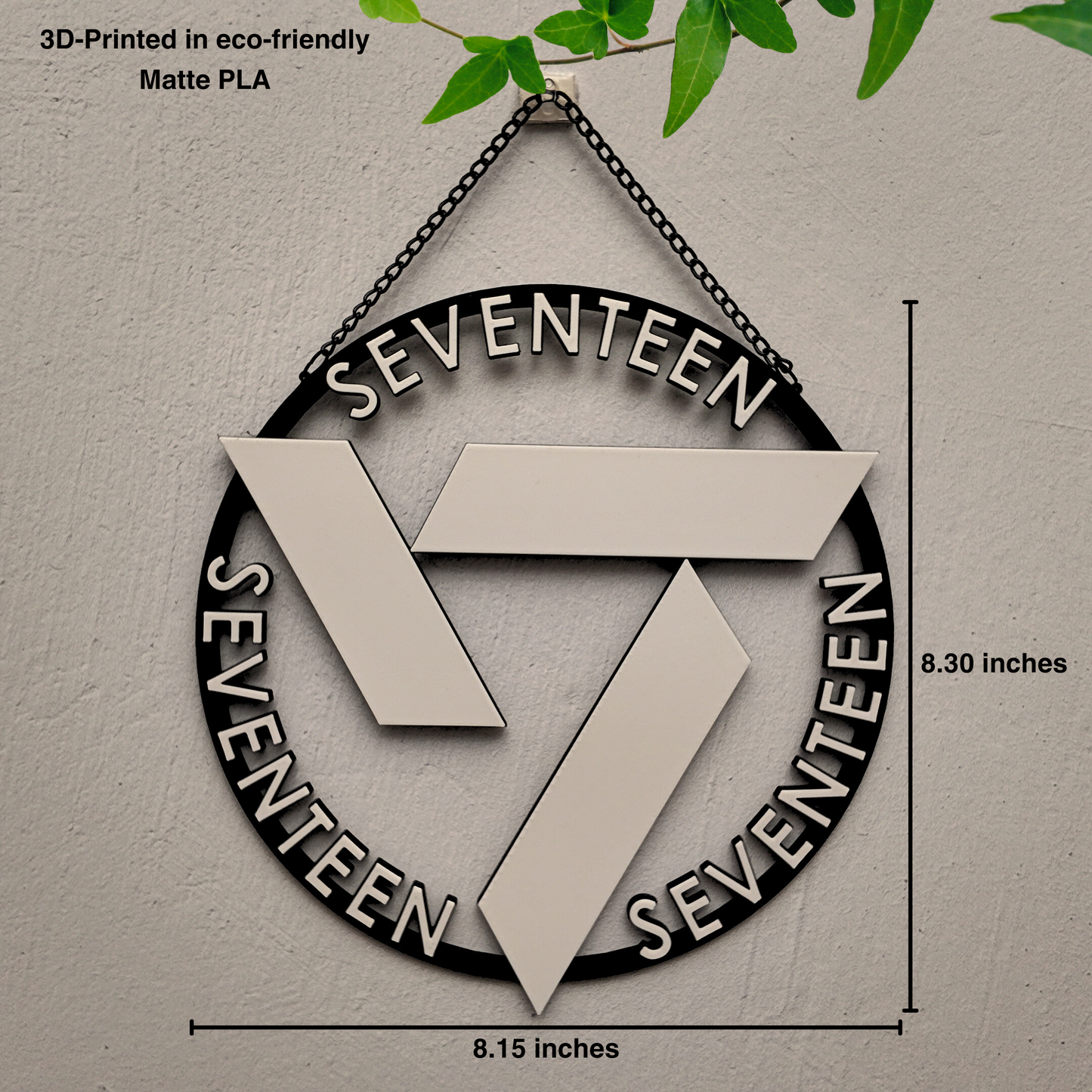 3D-Printed Seventeen Logo Wall Decor